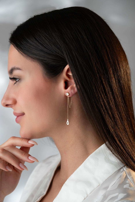 Heliophilia Silver Pendientes de Plata de Ley con Recubrimiento de Oro Heliophilia Silver Pendientes de Plata de Ley con Recubrimiento de Oro